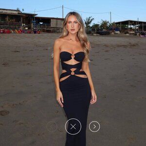 VIORA MAXI DRESS BLACK - M